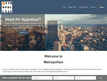 Tablet Screenshot of metropolitan-appraisals.com